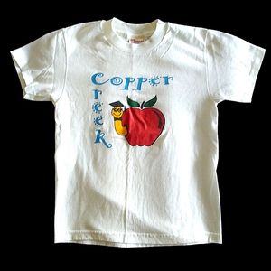 Vintage Kids Shirt Copper Creek School Single stitch Size 10-12 80s 90s